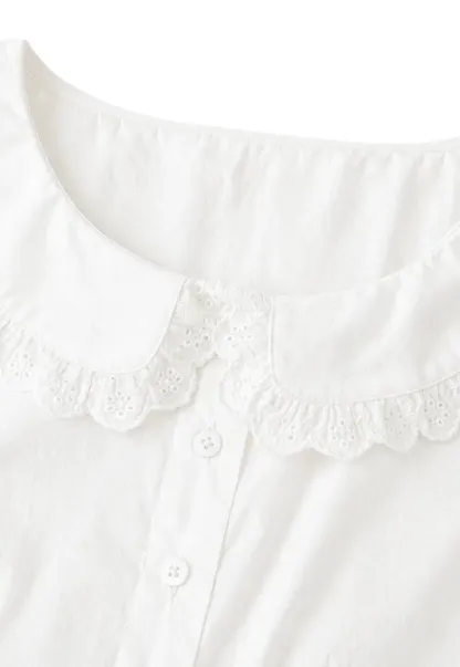Lace Trim Collar Sleeveless Top