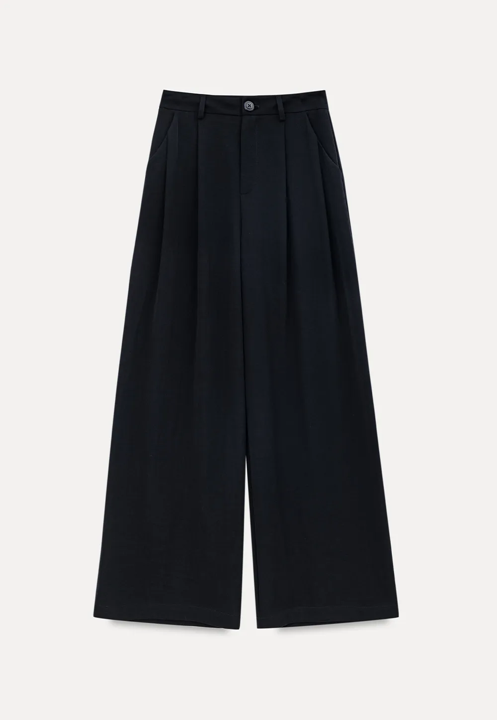 Peplum Hem Button Front Tank Top Wide Leg Casual Pants