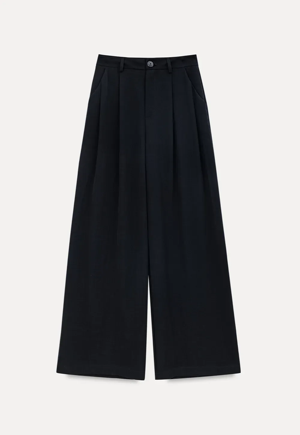 Peplum Hem Button Front Tank Top Wide Leg Casual Pants