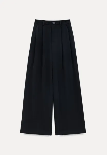 Peplum Hem Button Front Tank Top Wide Leg Casual Pants
