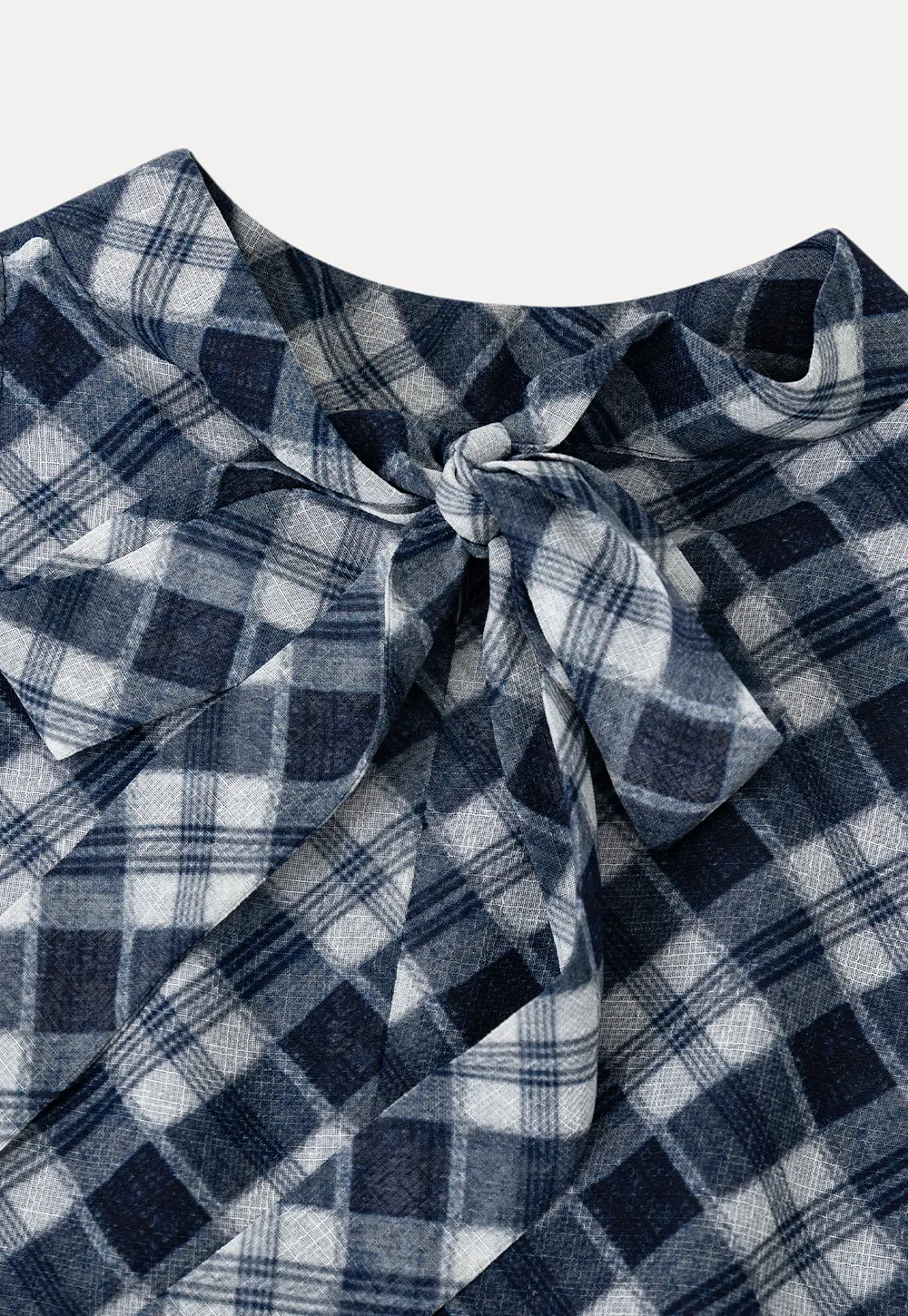 Gingham Print Halter Neck Sleeveless Top