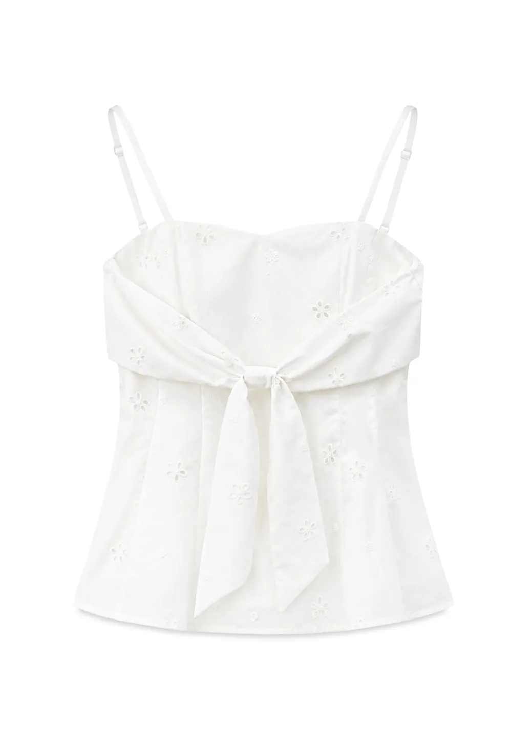 Eyelet Embroidery Camisole and Wide Leg Trousers