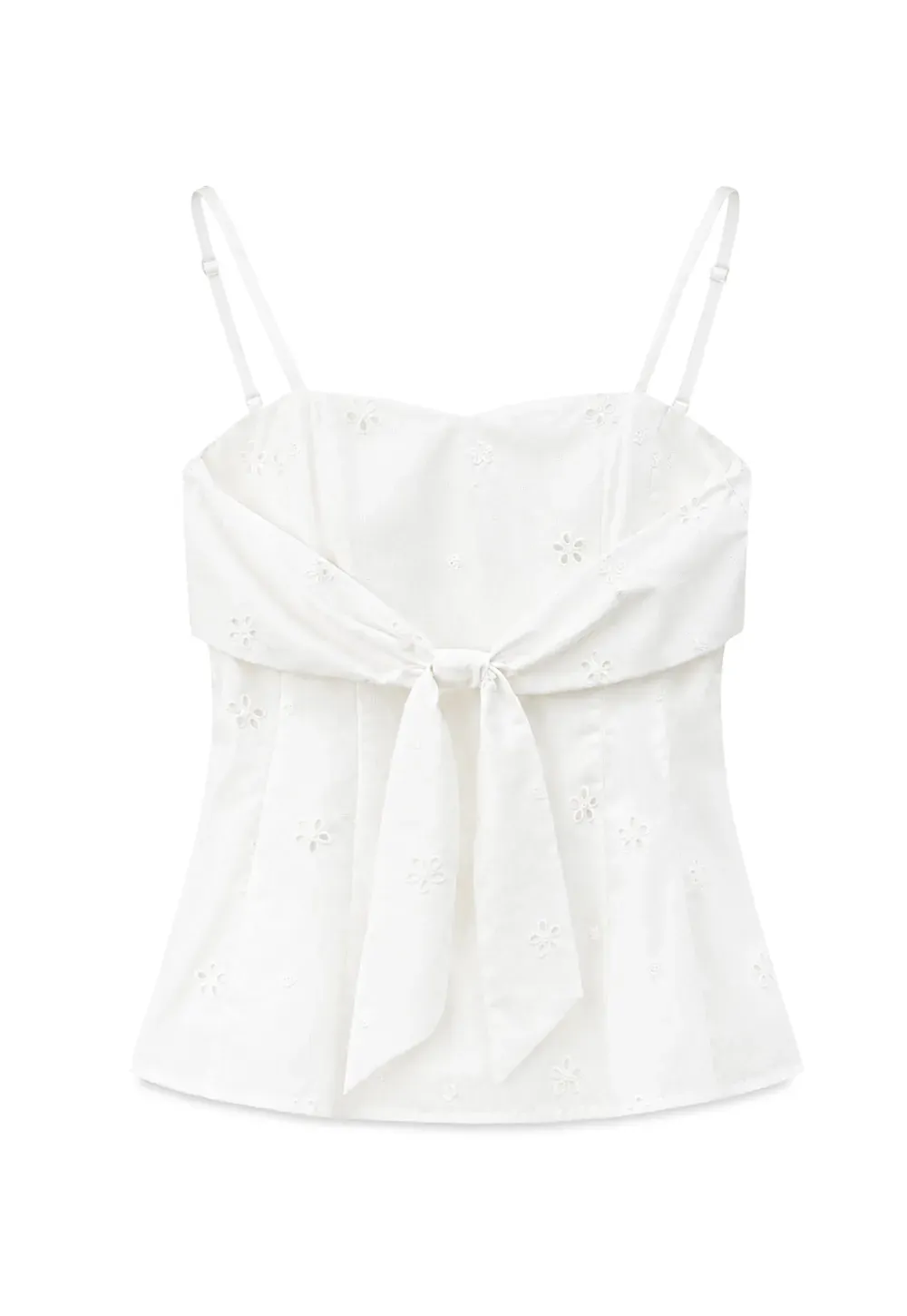 Eyelet Embroidery Camisole and Wide Leg Trousers