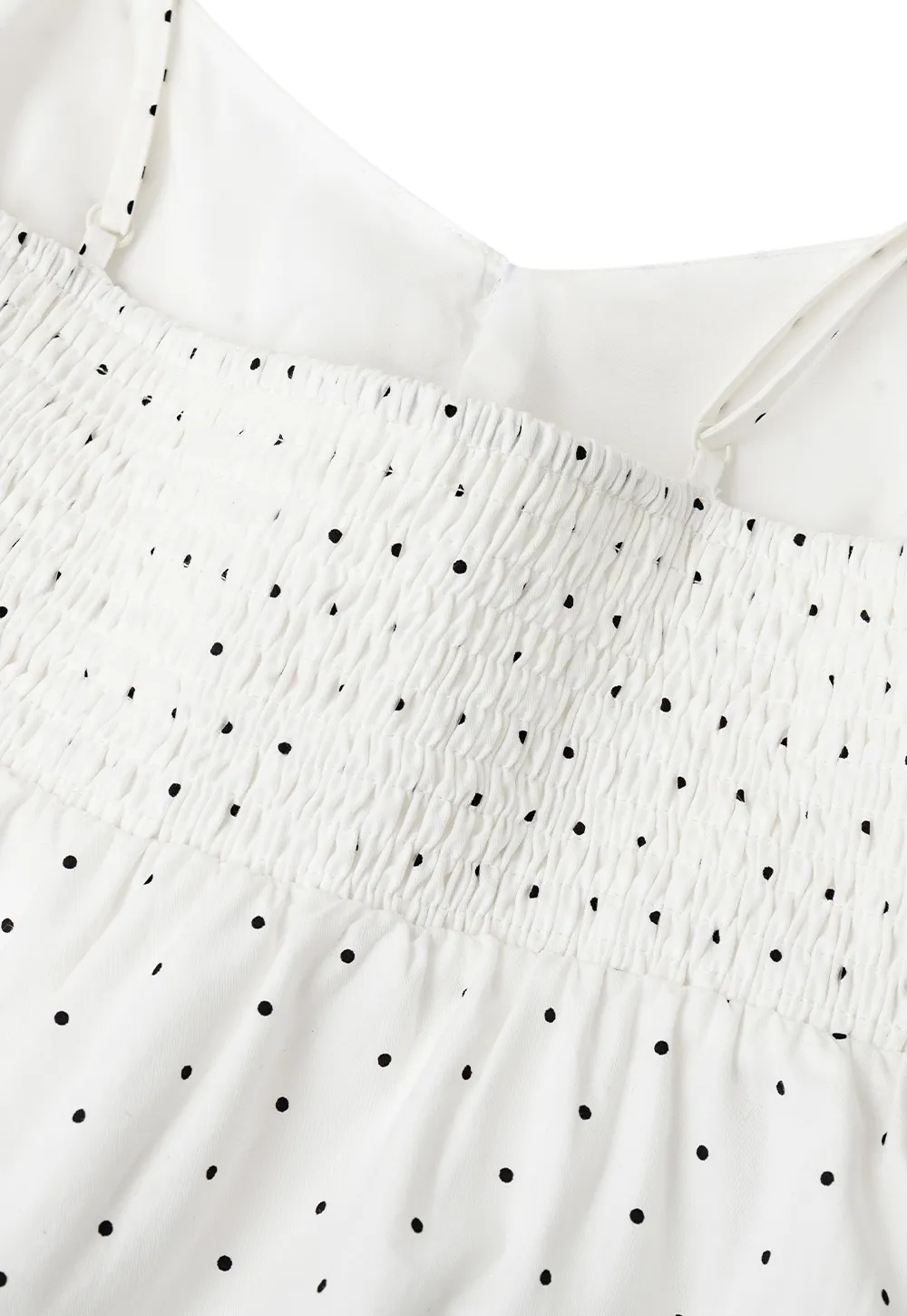 Polka Dot Print Drawstring Camisole Tank Top