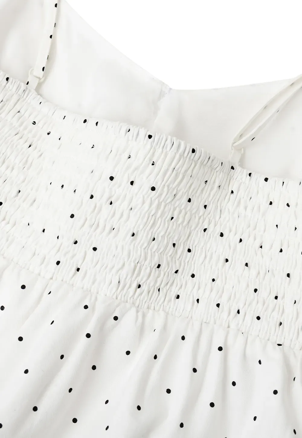Polka Dot Print Drawstring Camisole Tank Top
