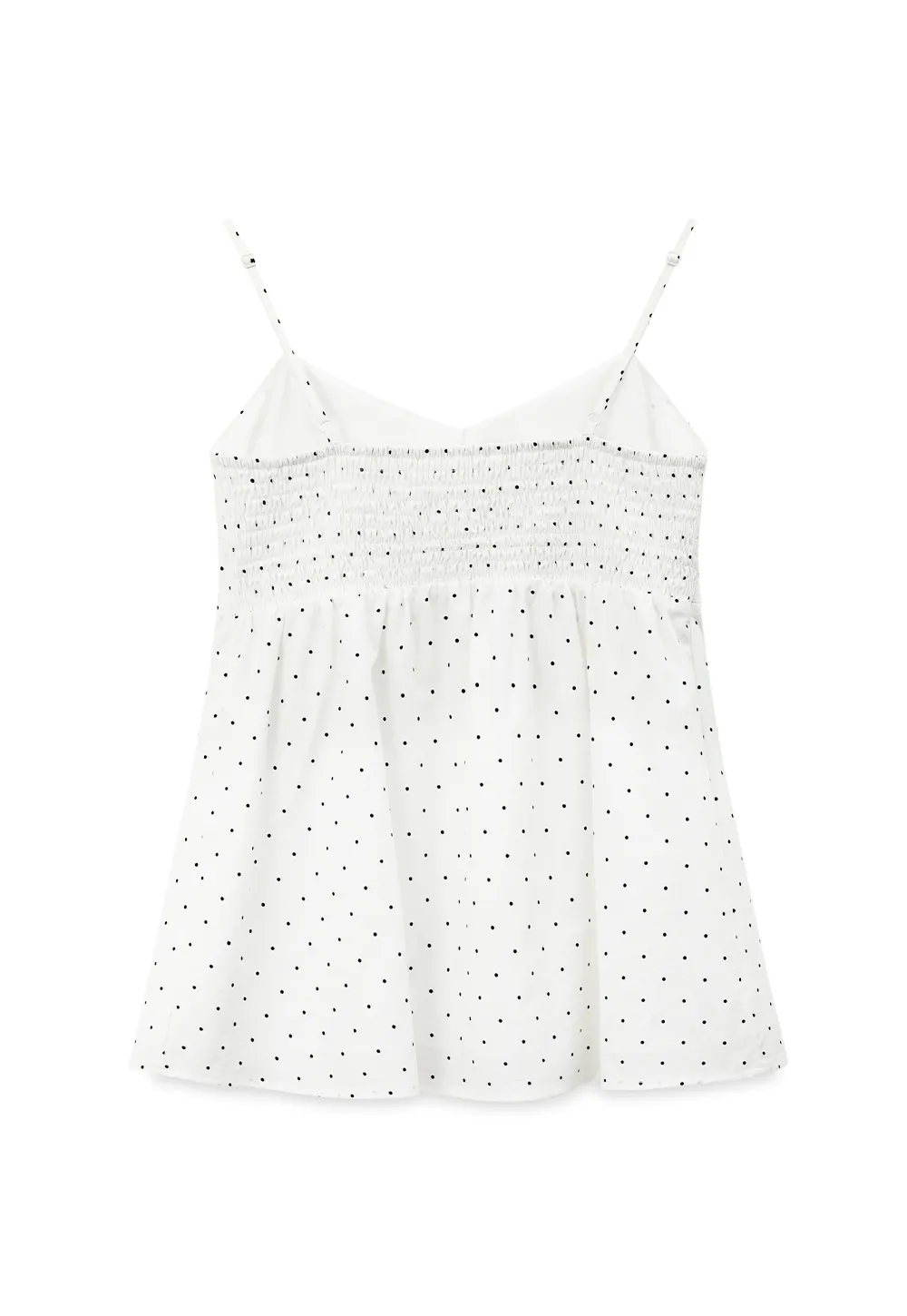 Polka Dot Print Drawstring Camisole Tank Top
