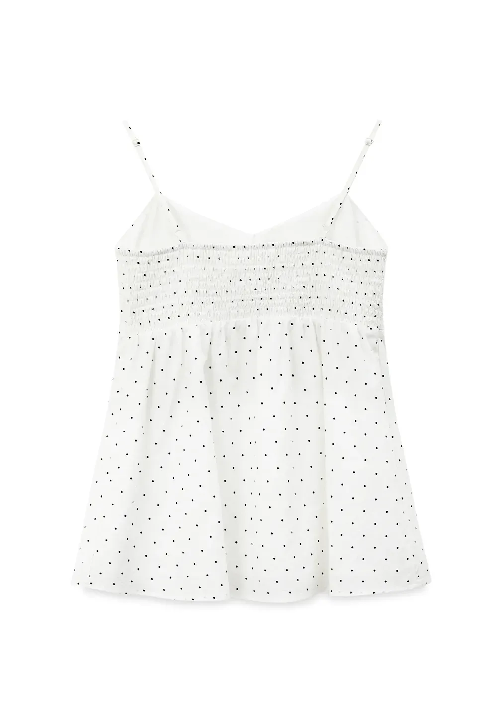 Polka Dot Print Drawstring Camisole Tank Top