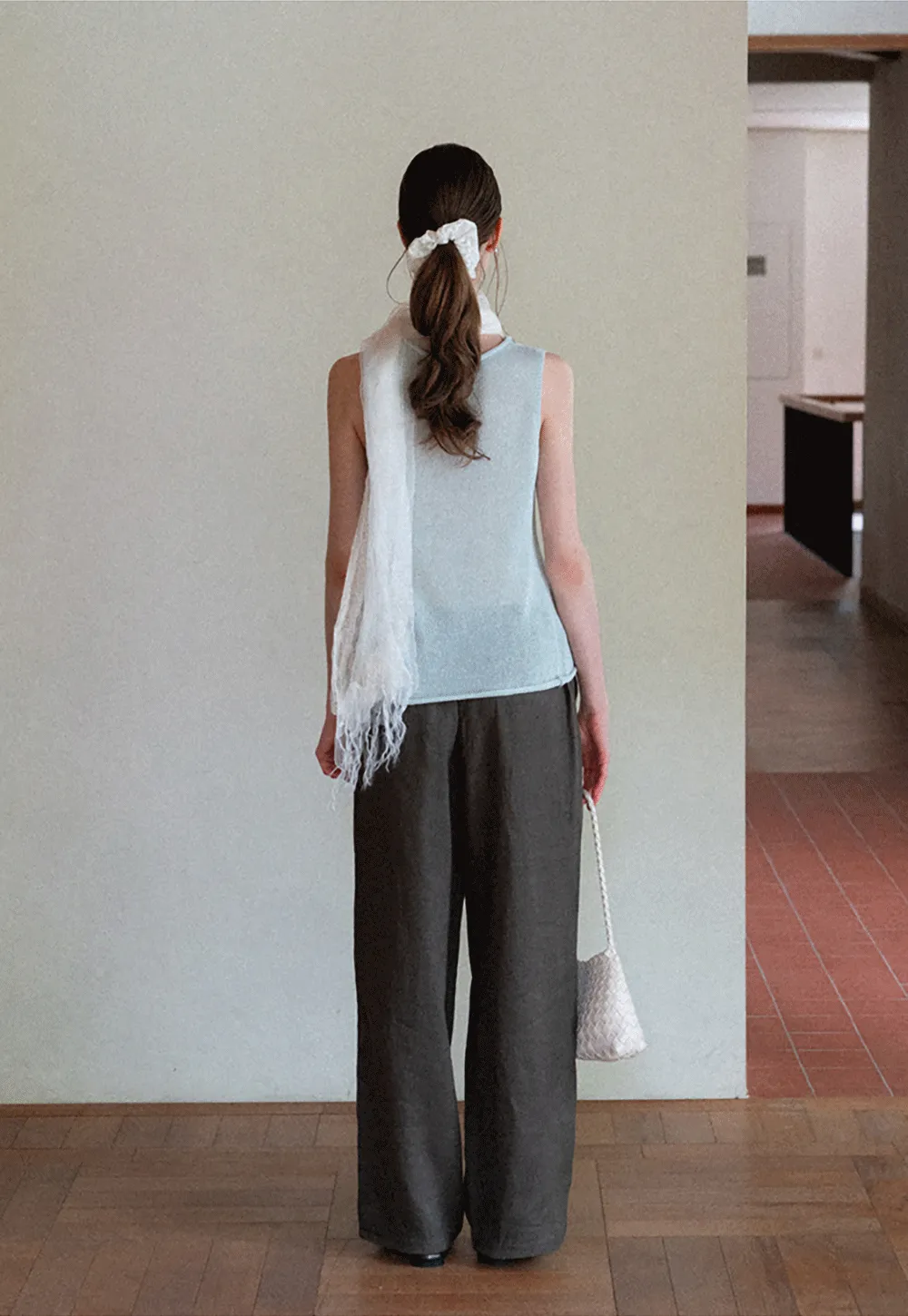 Ribbed Knit Sleeveless Tank Top