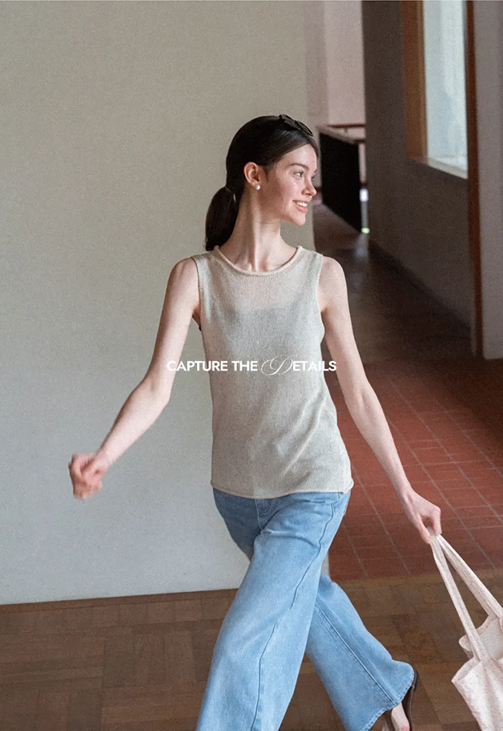 Ribbed Knit Sleeveless Tank Top