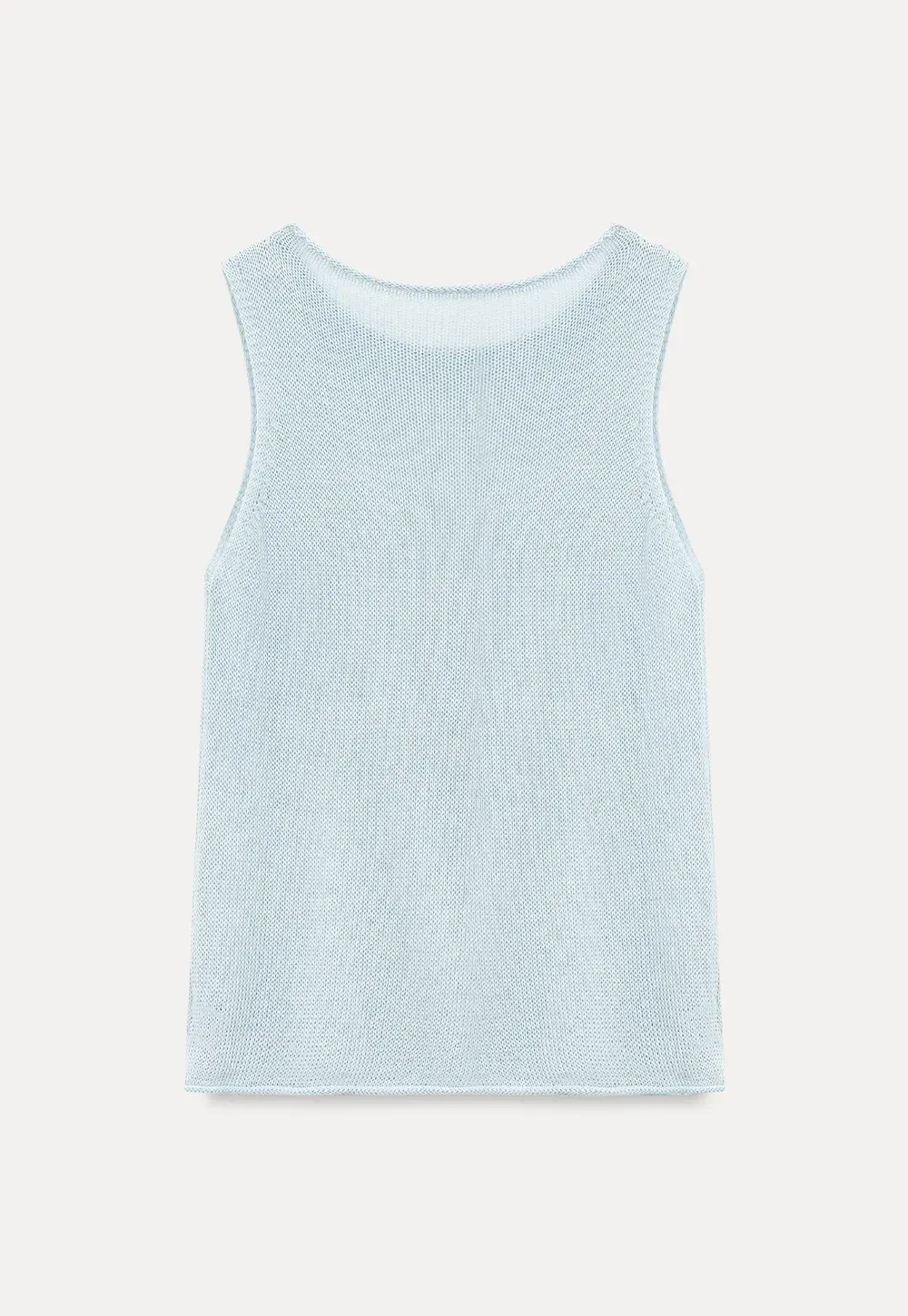 Ribbed Knit Sleeveless Tank Top