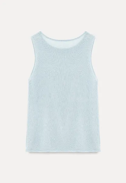 Ribbed Knit Sleeveless Tank Top