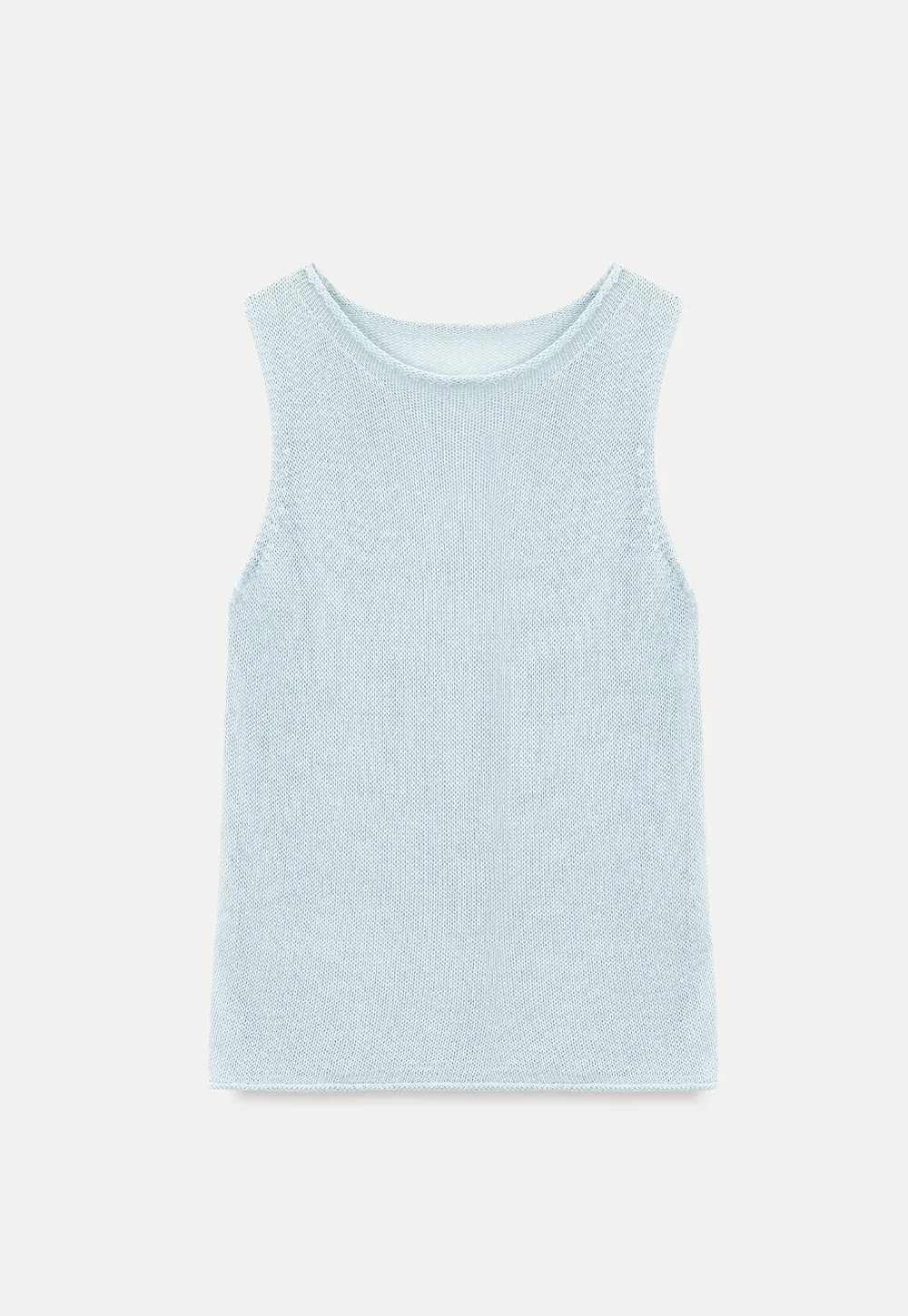 Ribbed Knit Sleeveless Tank Top