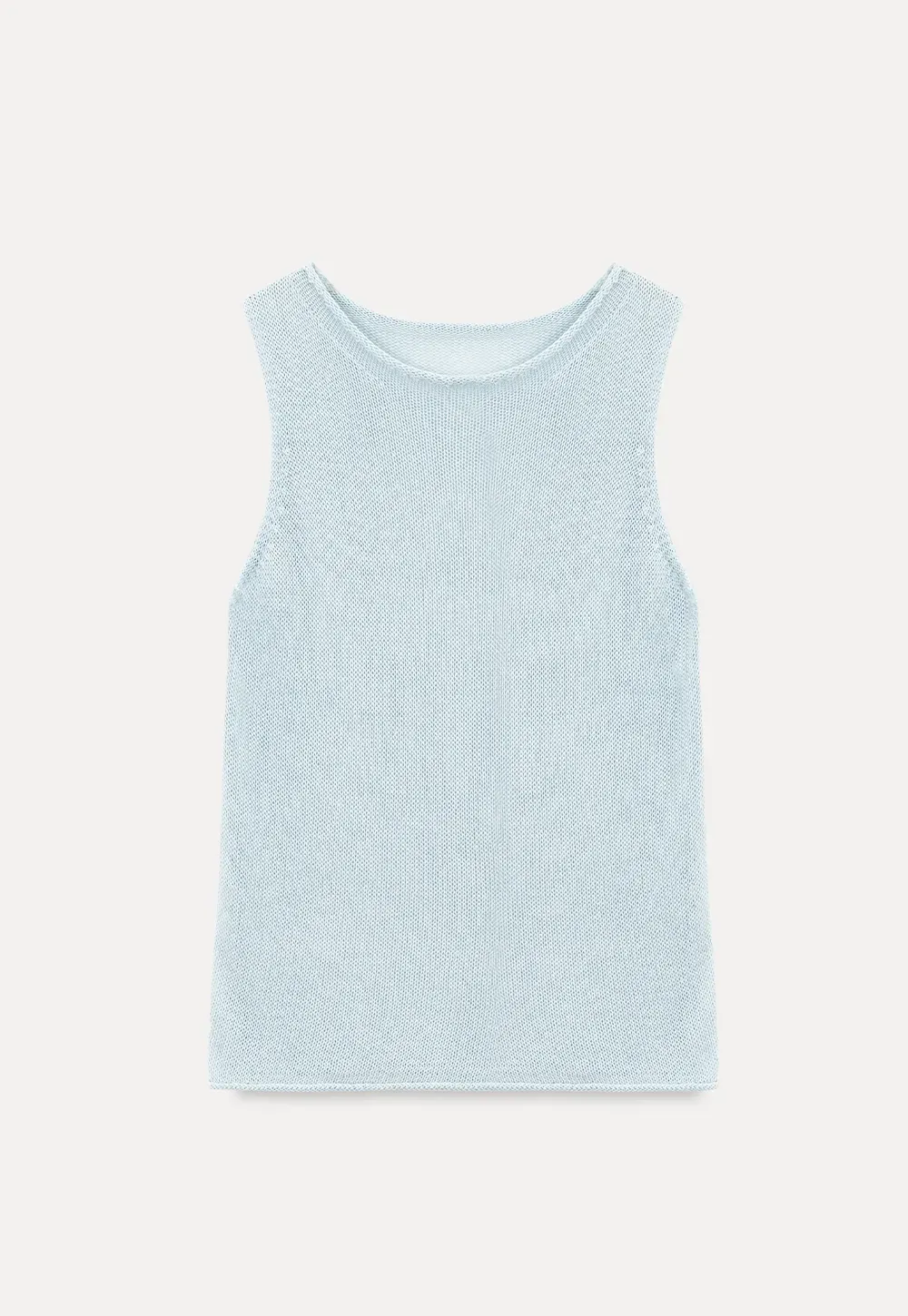 Ribbed Knit Sleeveless Tank Top