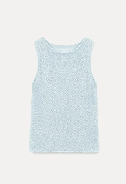 Ribbed Knit Sleeveless Tank Top