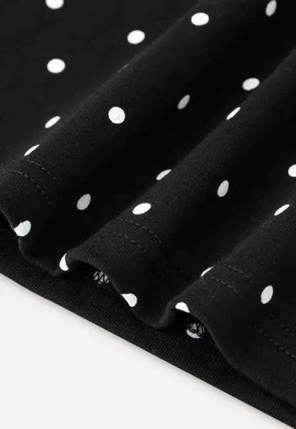 Polka Dot Print Keyhole Neck Cap Sleeve Tank Top