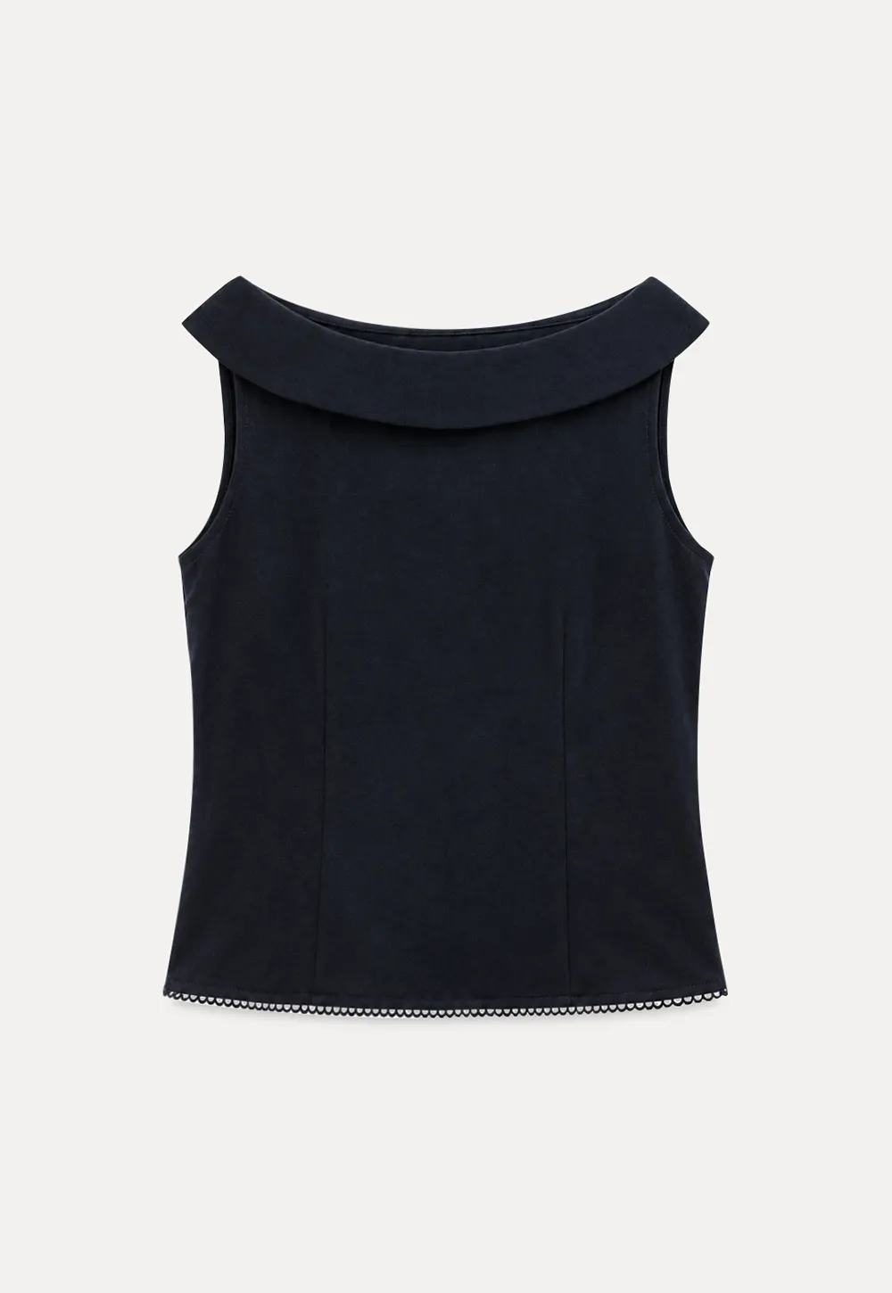 Peplum Hem Sleeveless Top and Pleated Skirt