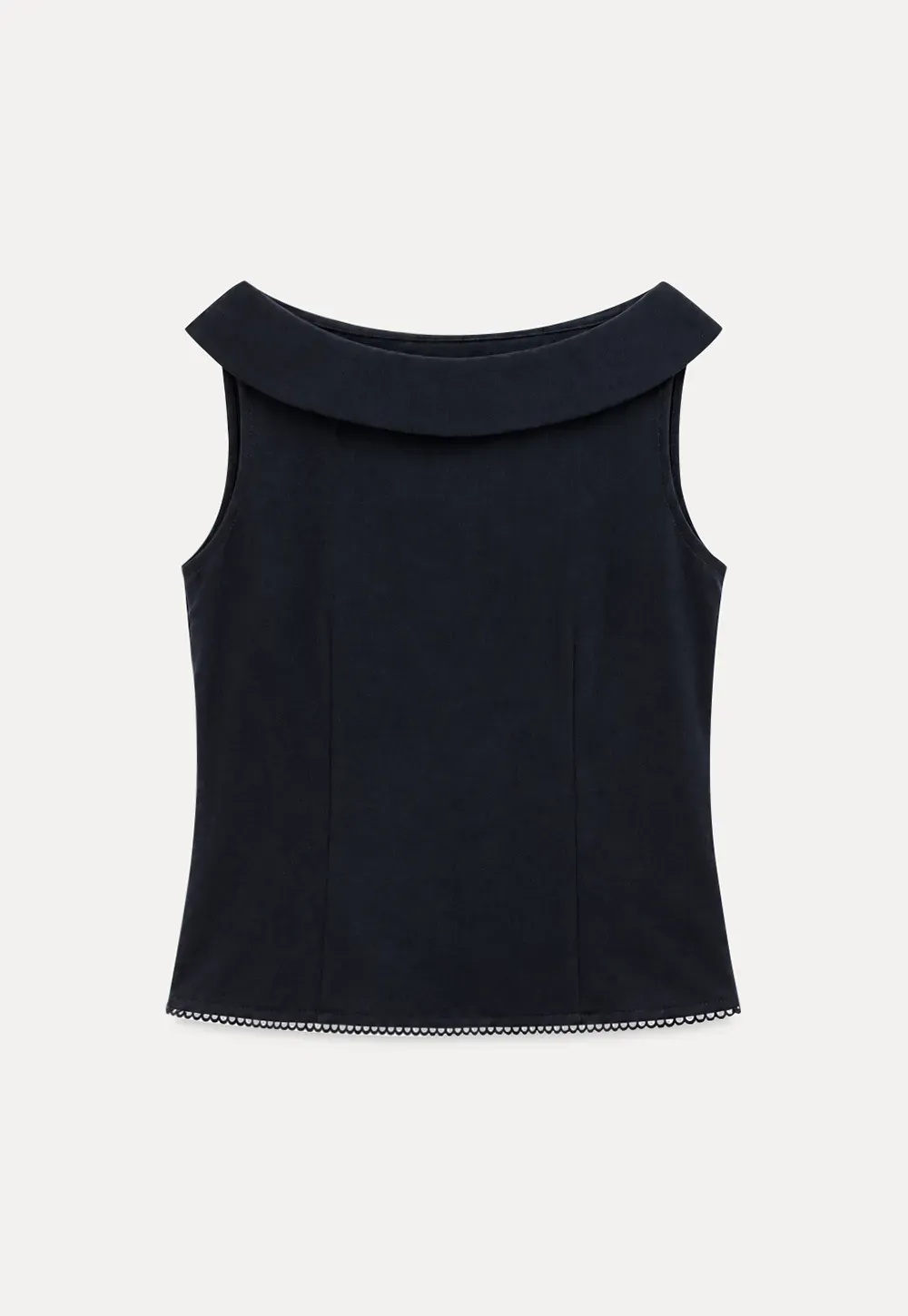 Peplum Hem Sleeveless Top and Pleated Skirt