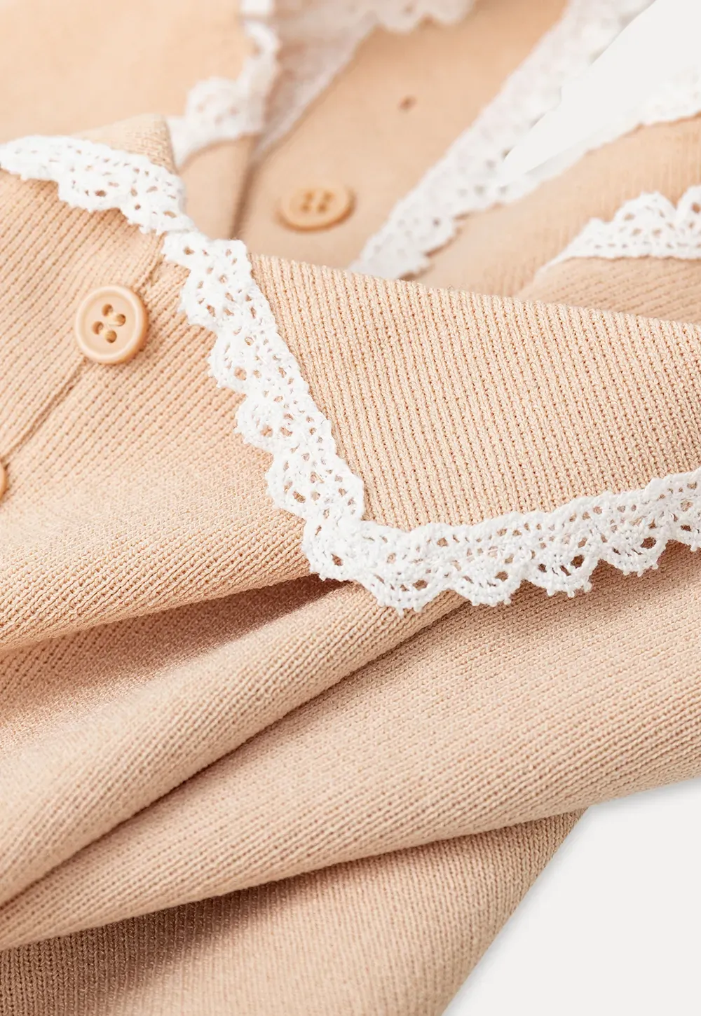 Lace Trim Collar Button Front Sleeveless Top
