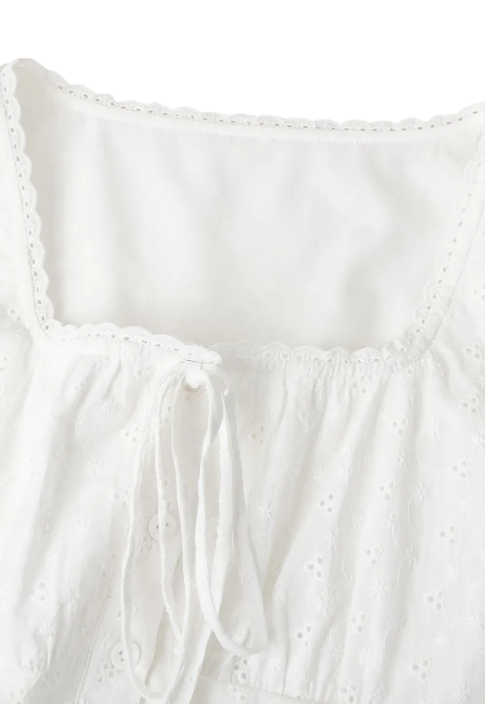 Lace Trim Square Neck Peplum Tank Top