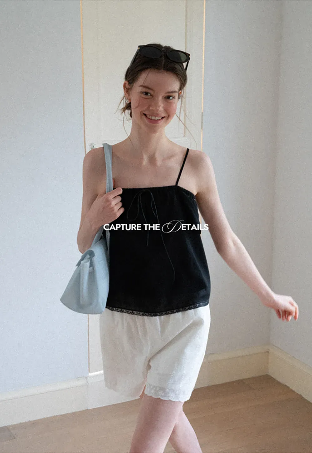 Lace Trim Sheer Layered Drawstring Tank Top