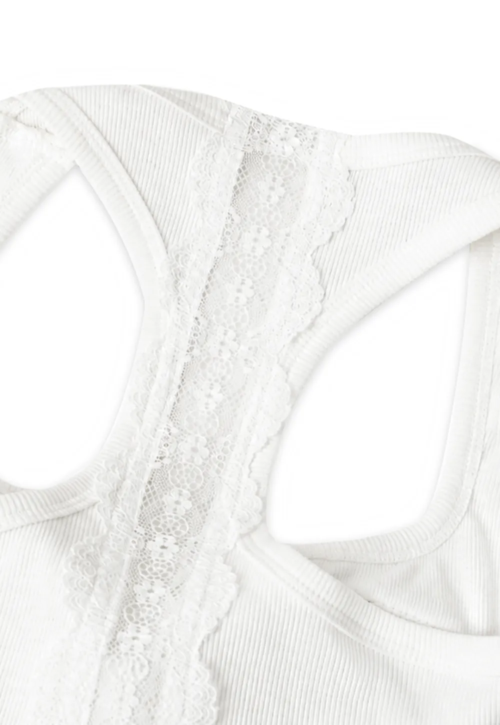 Square Neck Ribbed Knit Tank Top