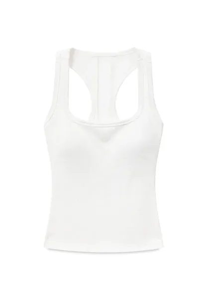 Square Neck Ribbed Knit Tank Top