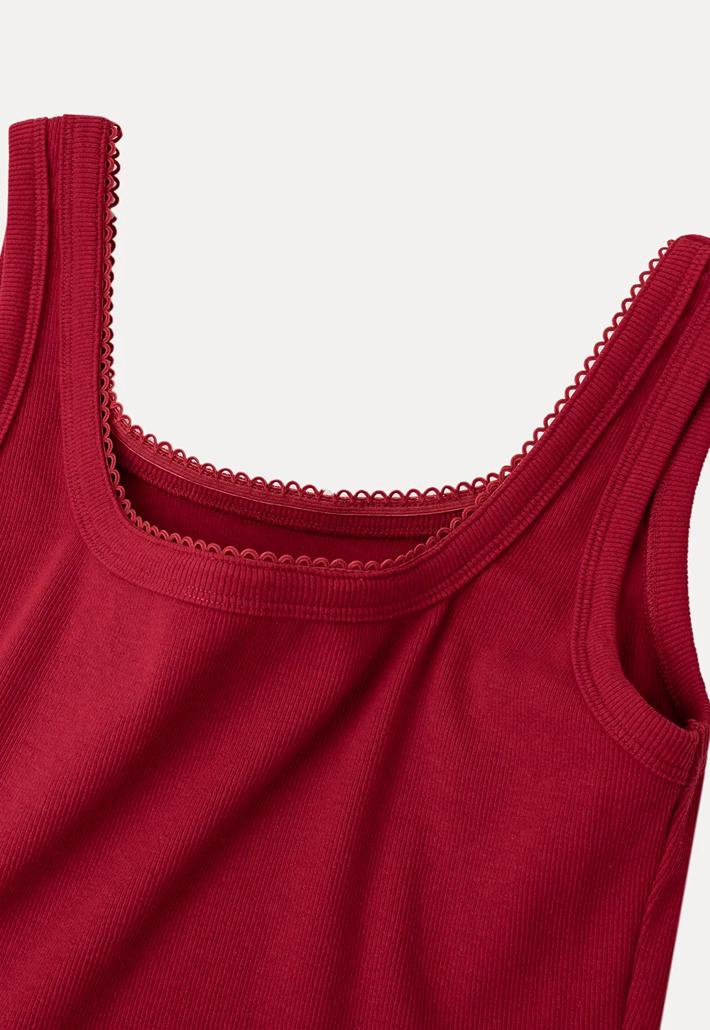 Cropped Square Neck Tank Top