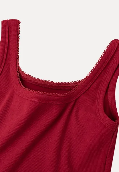 Cropped Square Neck Tank Top