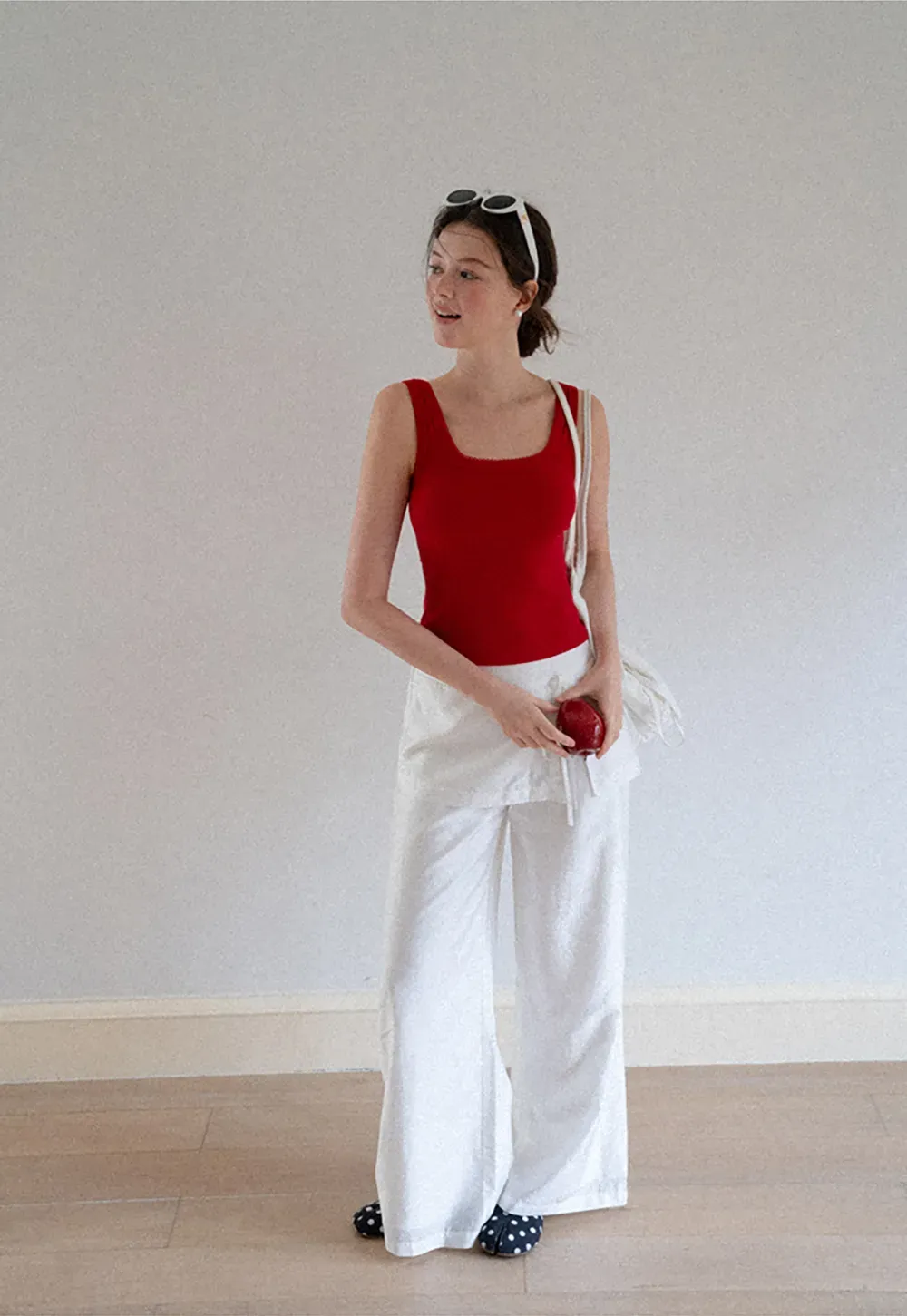 Cropped Square Neck Tank Top