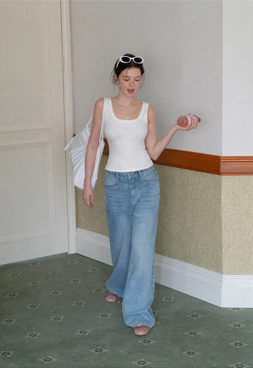 Cropped Square Neck Tank Top