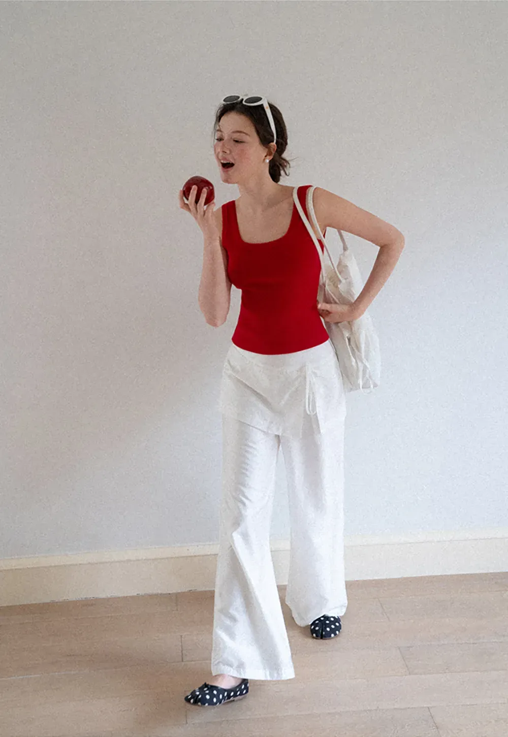 Cropped Square Neck Tank Top