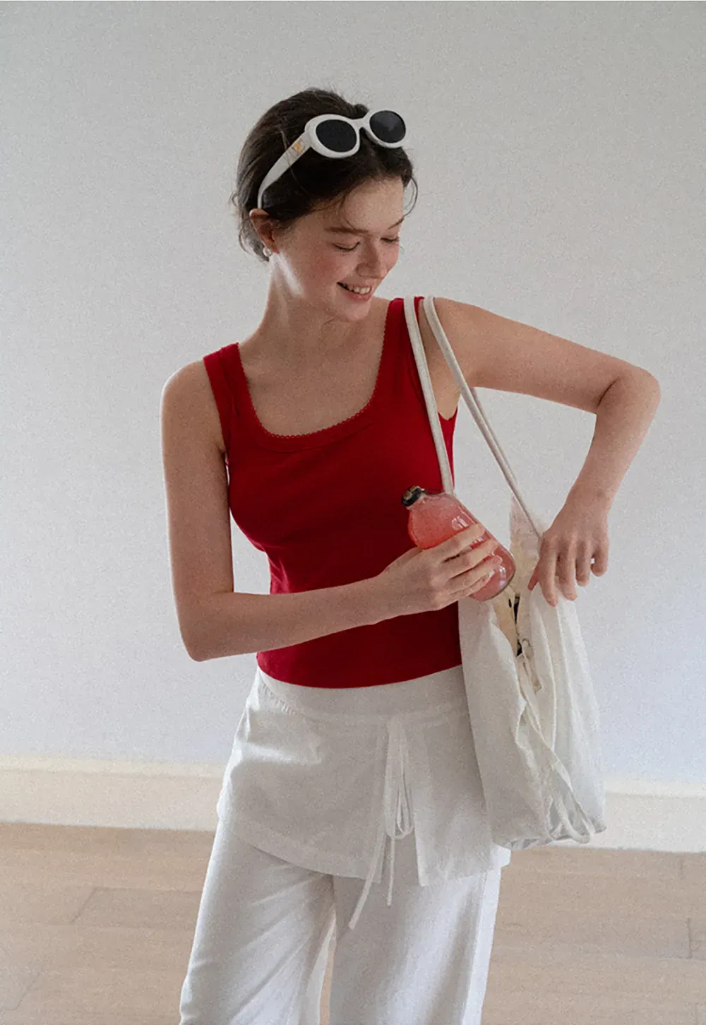 Cropped Square Neck Tank Top