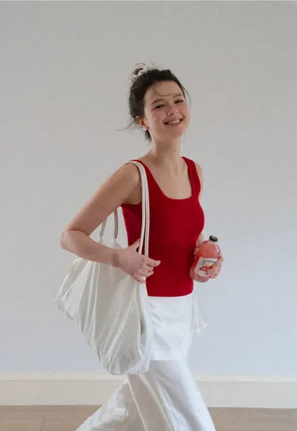 Cropped Square Neck Tank Top