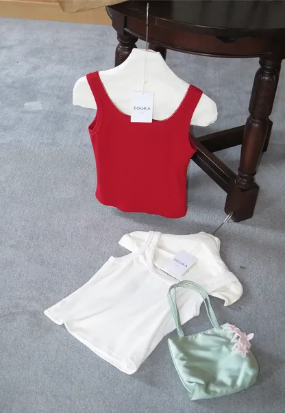 Cropped Square Neck Tank Top