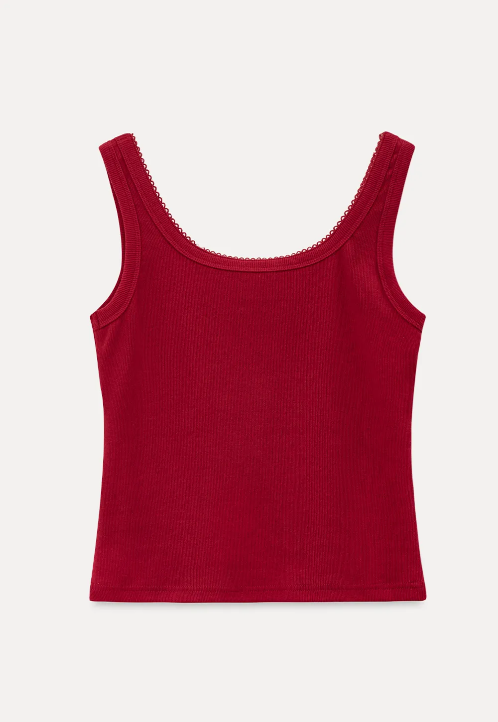 Cropped Square Neck Tank Top
