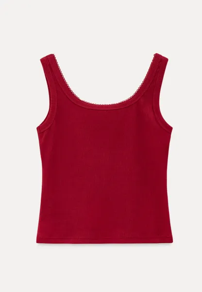 Cropped Square Neck Tank Top