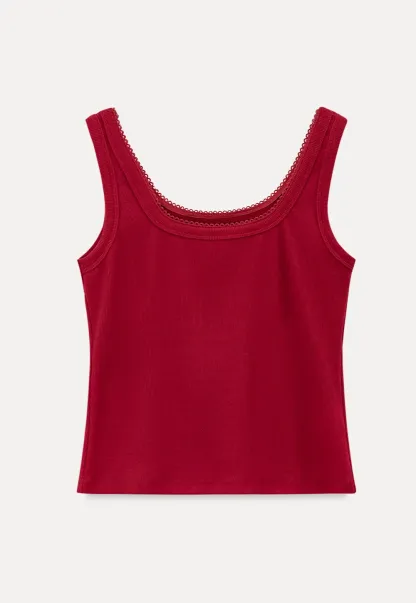Cropped Square Neck Tank Top