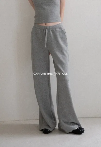 Cropped Halter Neck Tank Top and Drawstring Wide Leg Pants