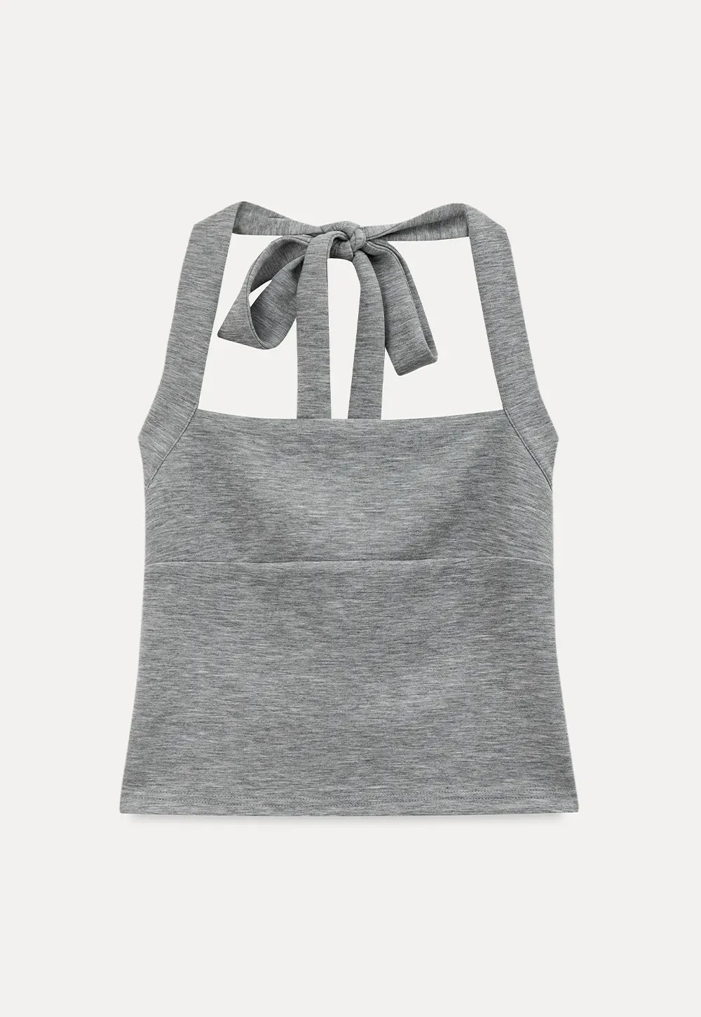 Cropped Halter Neck Tank Top and Drawstring Wide Leg Pants