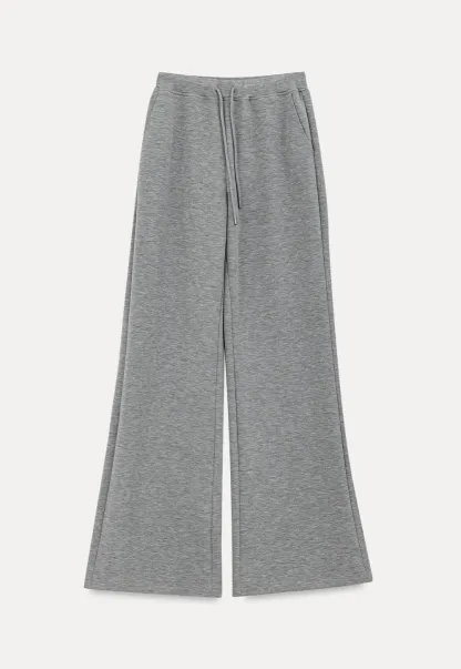 Cropped Halter Neck Tank Top and Drawstring Wide Leg Pants