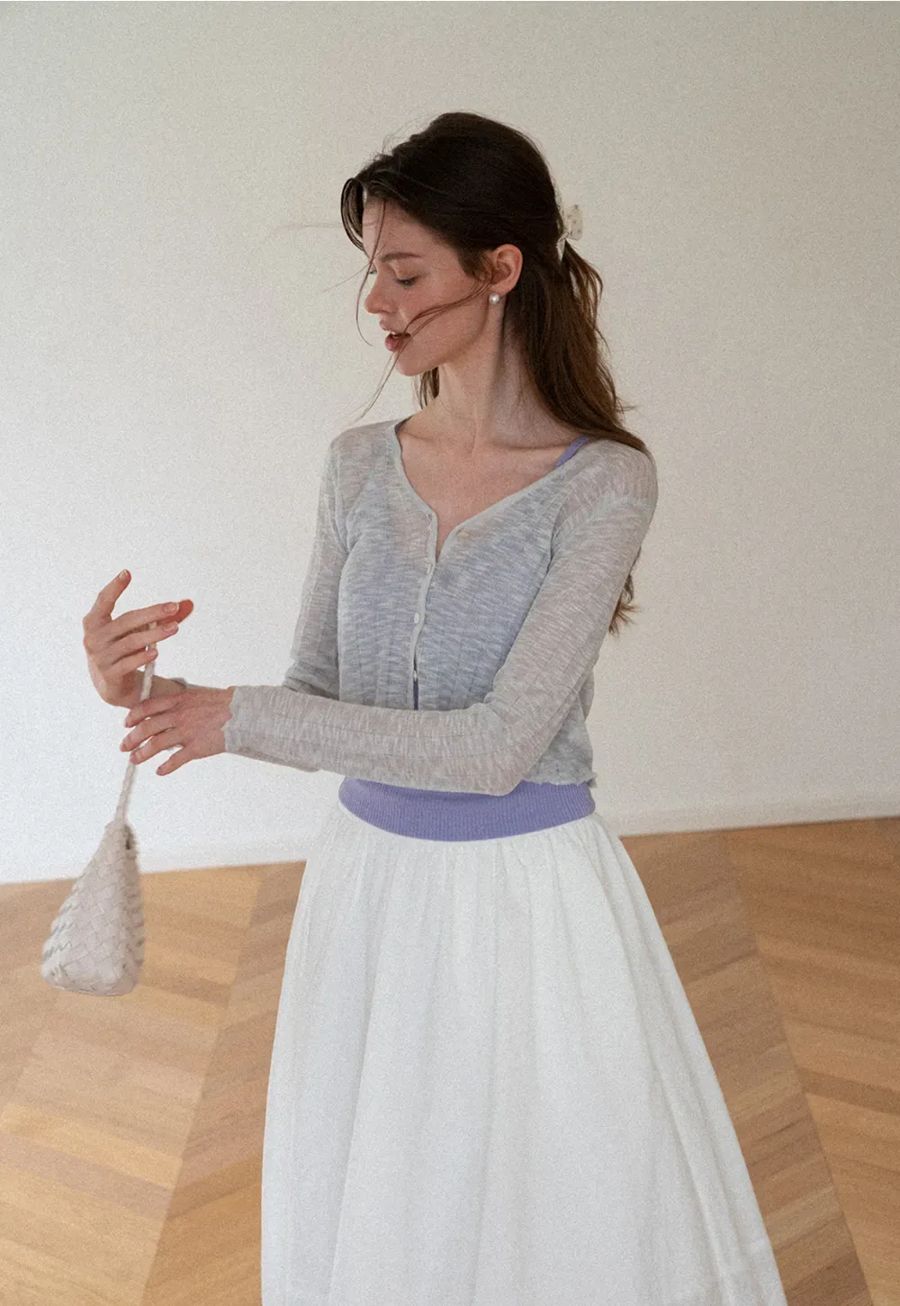 Ribbed Knit V Neck Tank Top
