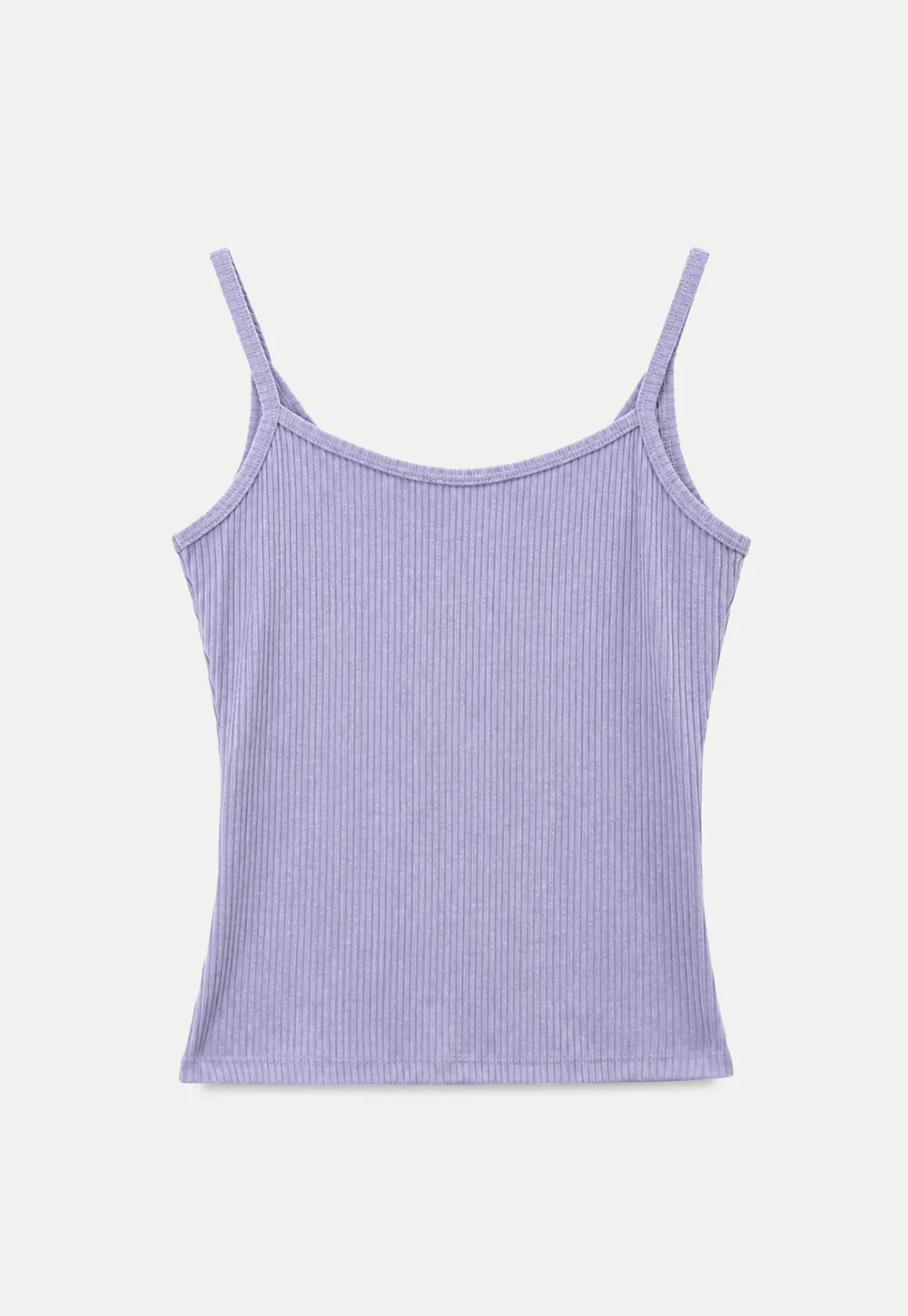 Ribbed Knit V Neck Tank Top
