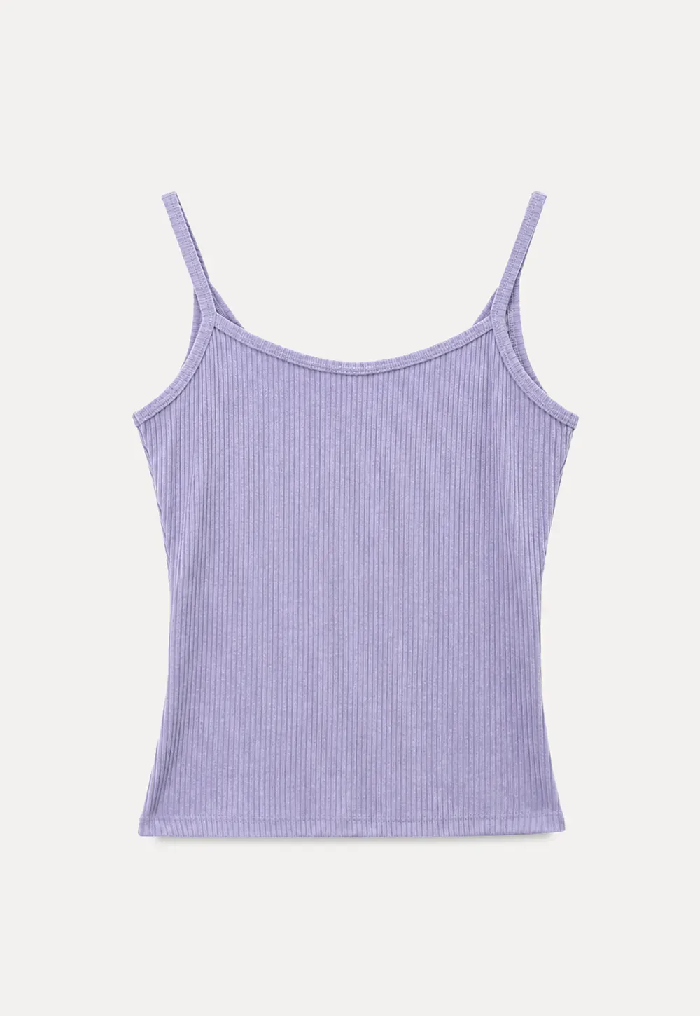 Ribbed Knit V Neck Tank Top