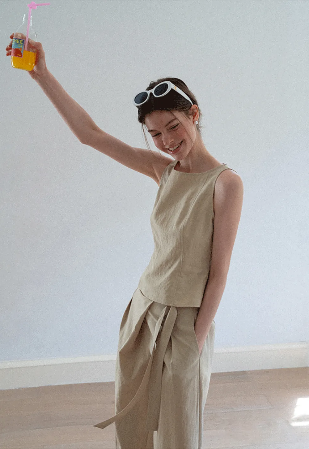 Tanktop mit strukturierten Nähten