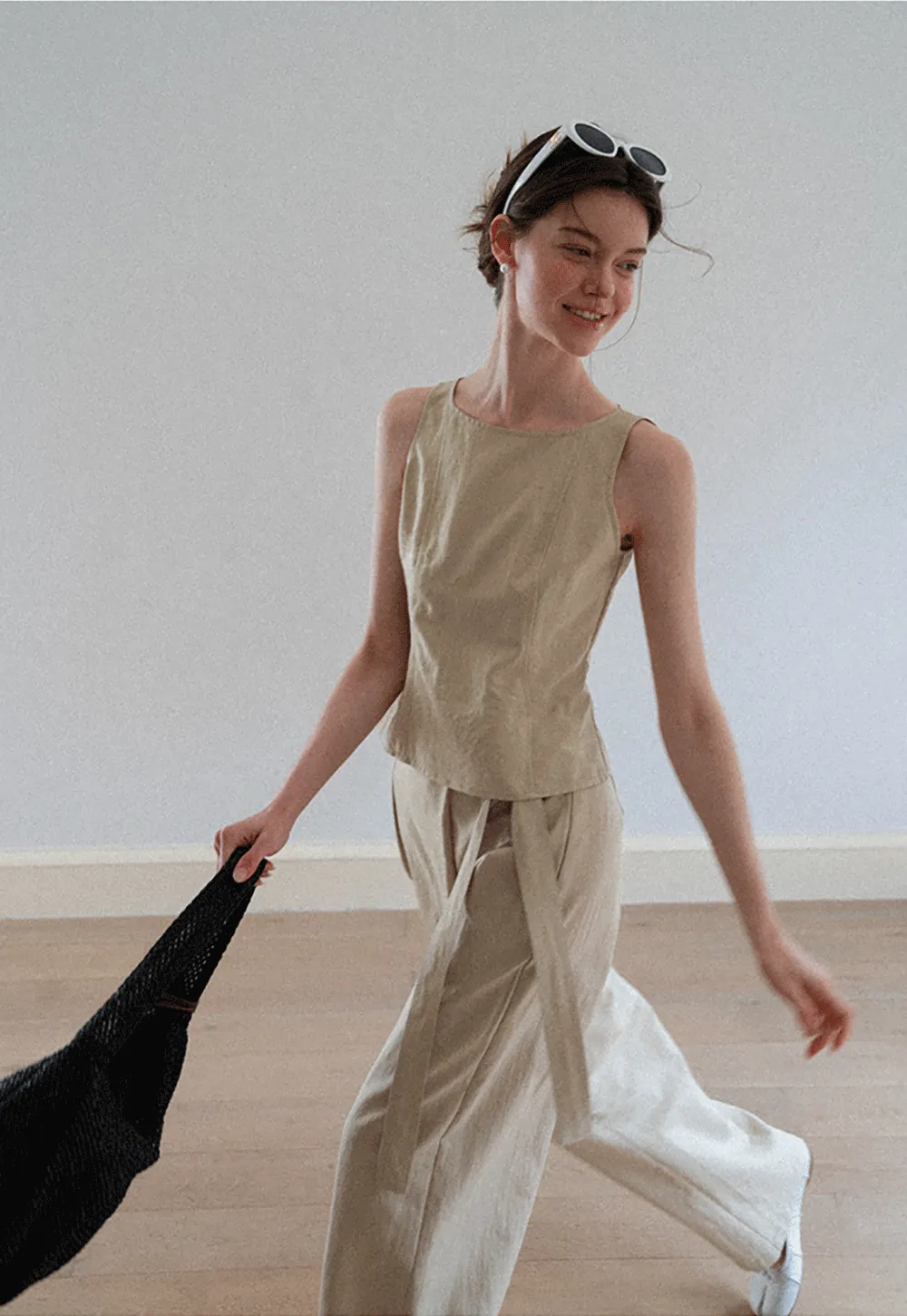 Tanktop mit strukturierten Nähten