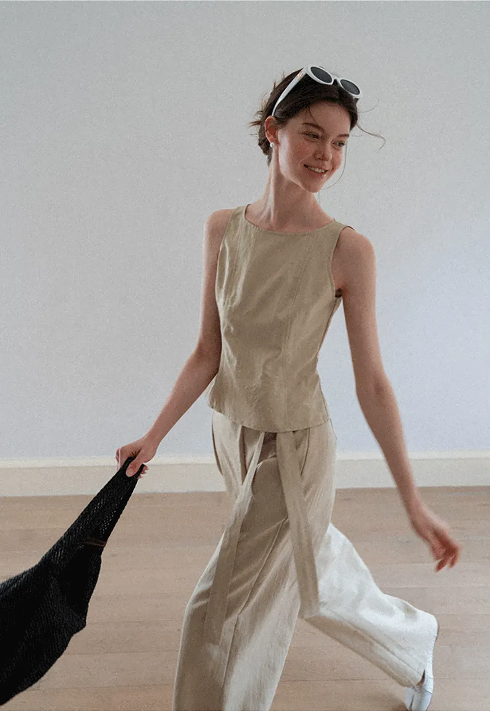 Tanktop mit strukturierten Nähten