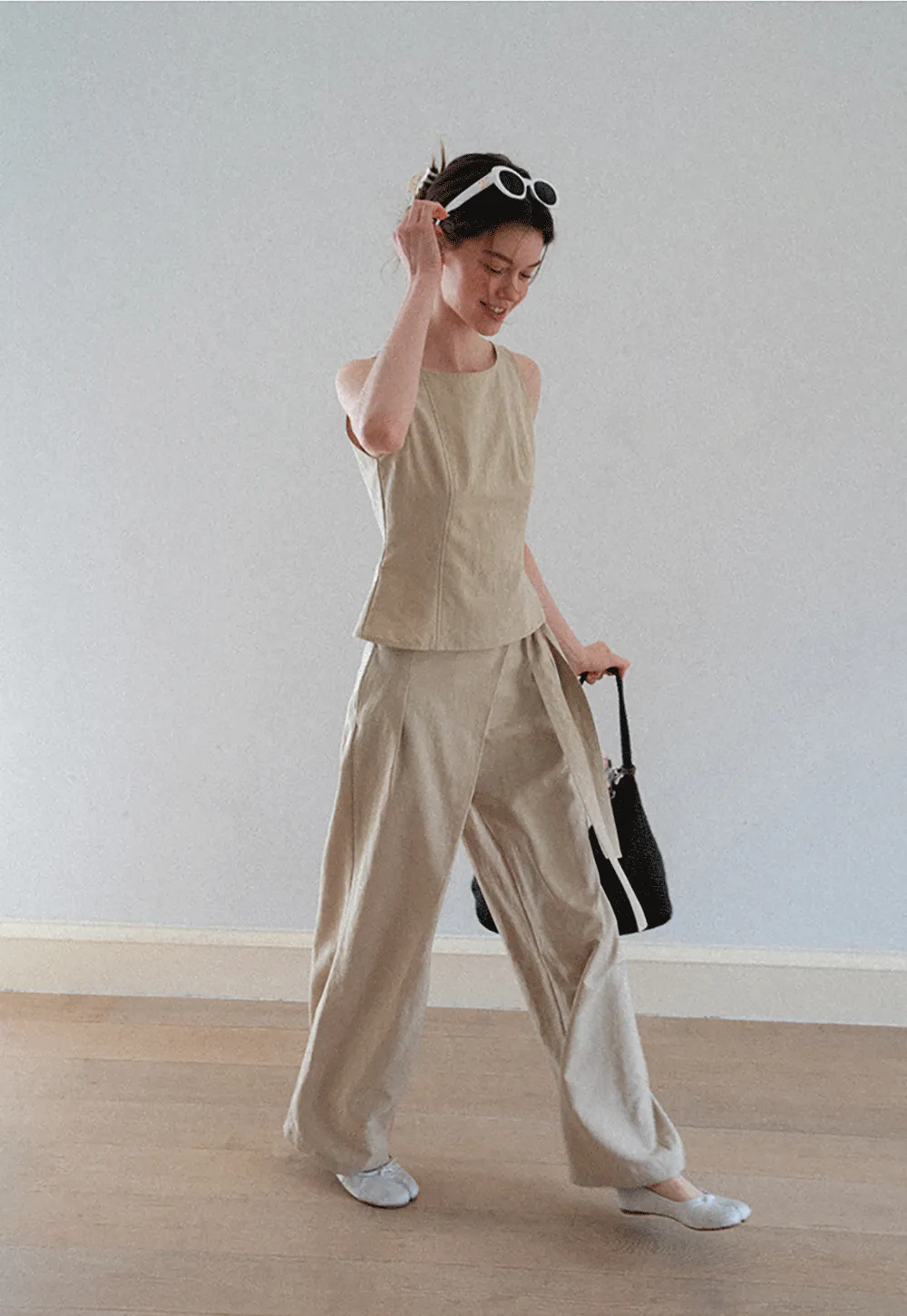Tanktop mit strukturierten Nähten