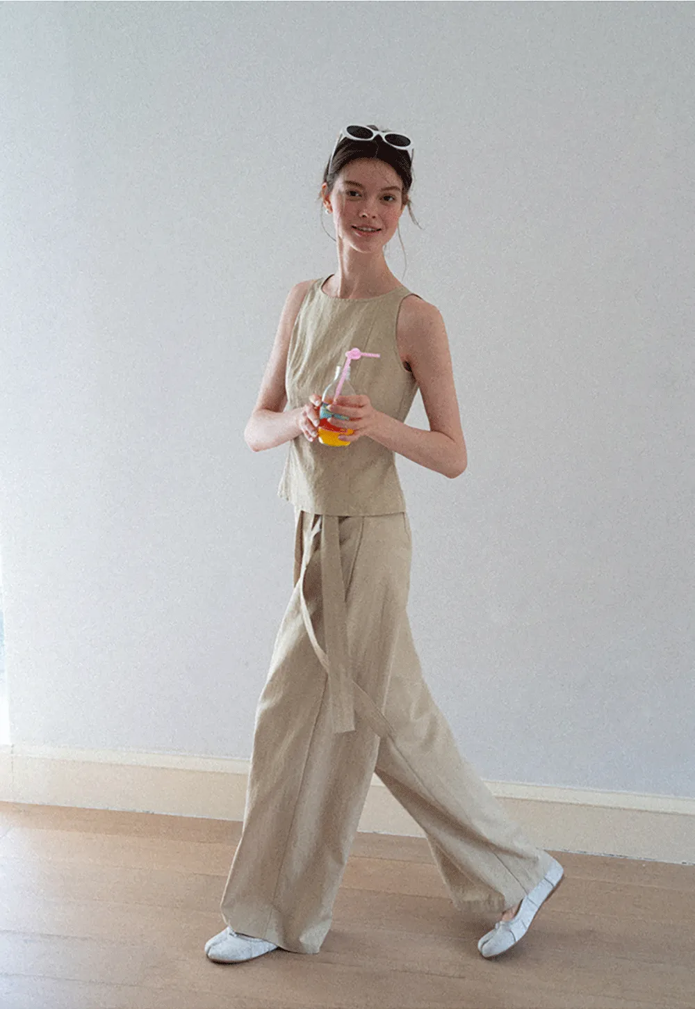 Tanktop mit strukturierten Nähten