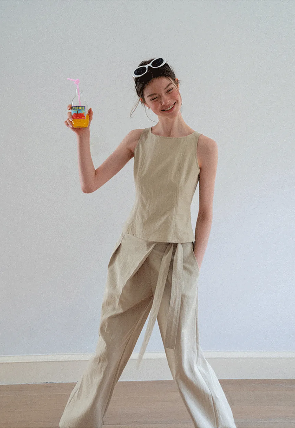 Tanktop mit strukturierten Nähten