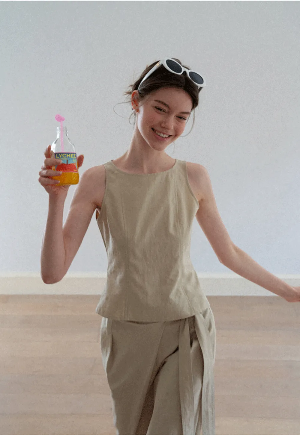 Tanktop mit strukturierten Nähten